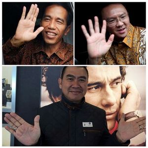 Yang memiliki garis tangan berbentuk "M" Presiden RI Joko Widodo, Gubernur DKI Jakarta Basuki Tjahaja Purnama, Wali Kota Malang H. Moch. Anton