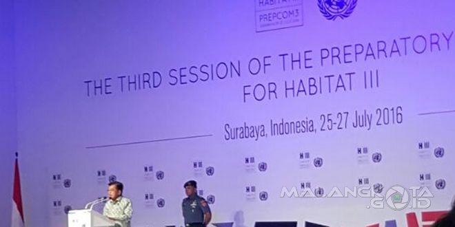 Wakil Presiden, Jusuf Kalla memaparkan tentang pentingnya habitat III Prepcom III