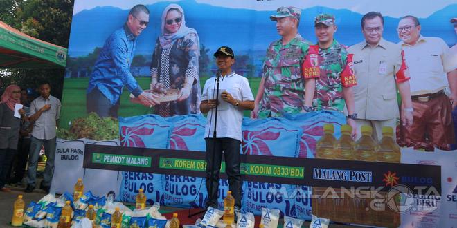 Wali Kota Malang H. Moch. Anton meresmikan Rumah Pangan Kita di Lapangan Rampal Malang